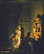 Pehr Hillestrom Testing Eggs. Interior of a Kitchen oil painting